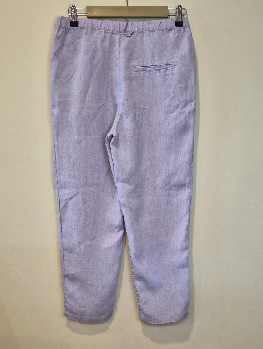 Linen Mango Women's Lavender Drawstring Linen Chinos